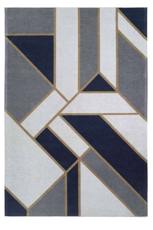 Moderner Teppich GATSBY DARK BLUE - Waschbarer Teppich